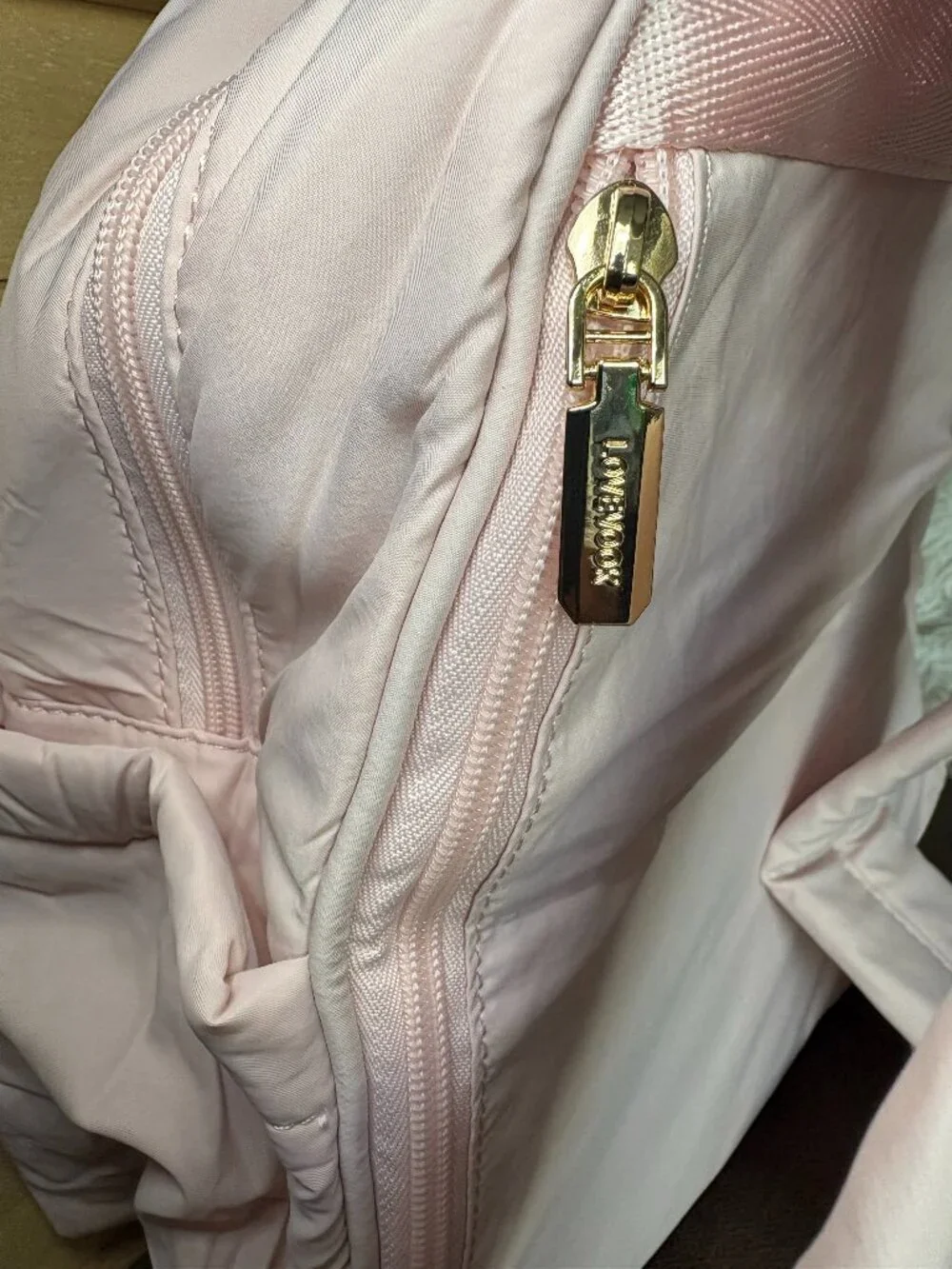 LOVEVOOK Pink Backpack Gold Hardware Side Pockets, Interior Storage / NWT